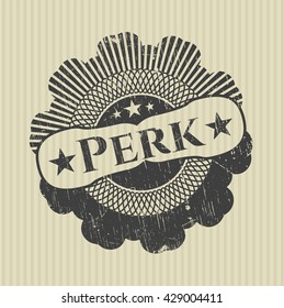 Perk grunge style stamp