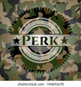 Perk on camo texture