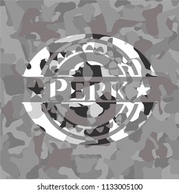 Perk on grey camo texture