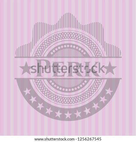 Perk pink emblem