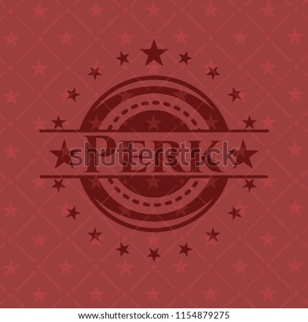 Perk realistic red emblem