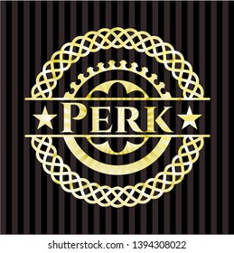 Perk shiny emblem. Vector Illustration. Detailed.