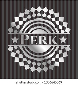 Perk silver badge or emblem