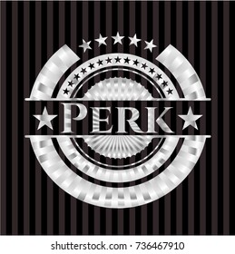 Perk silver shiny badge