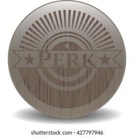 Emblema de madera de Perk