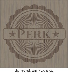 Perk wood emblem. Vintage.