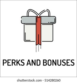 PERKS AND BONUSES Line icon