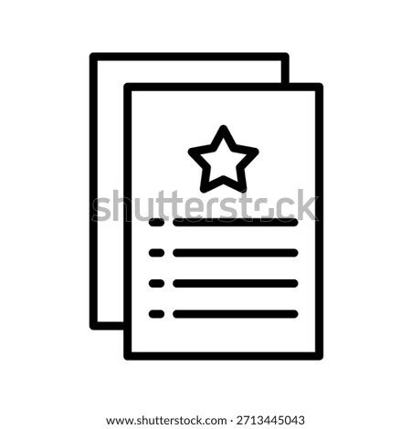 Perks List Outline Icon Vector Illustration