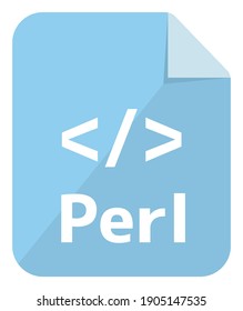 Perl icon | Major programming language vector icon illustration  ( color version )