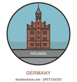 Perleberg. Cities and towns in Germany. Flat landmark