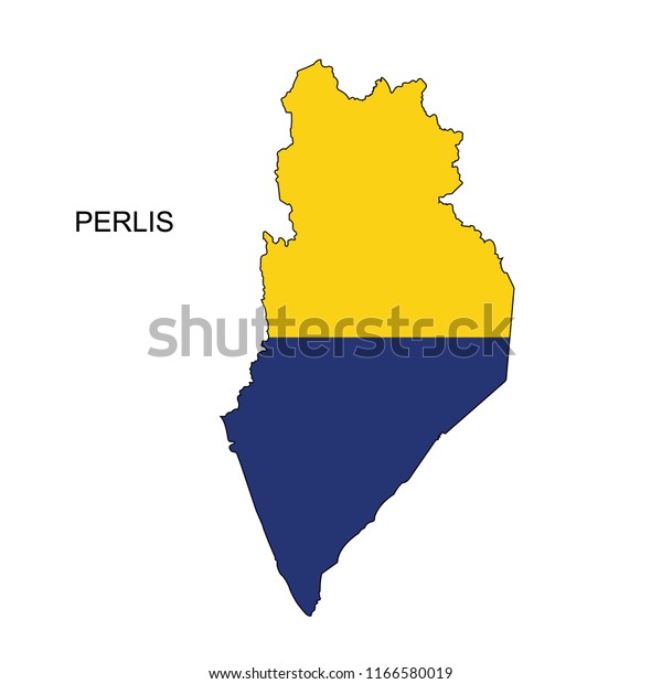 Perlis Flag Over Map Vector Stock Vector (Royalty Free) 1166580019 ...