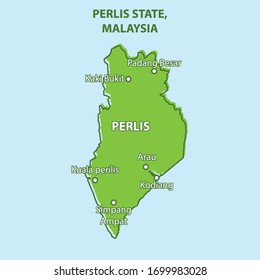 Perlis State Map Of Malaysia Country