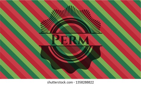 Perm christmas style badge..