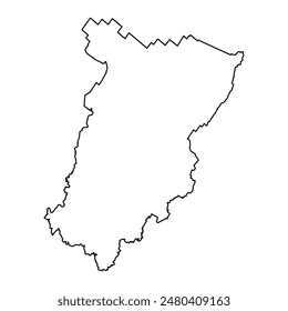 Perm Krai map, administrative division of Russia. Vector illustration.