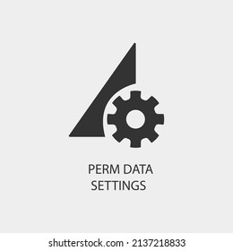 Perm_data_setting vector icon illustration sign