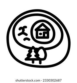 permaculture environmental line icon vector. permaculture environmental sign. isolated contour symbol black illustration