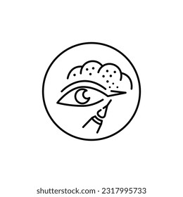 Permanent makeup line icons set. Powder line icon. Microblading , tattoo machine , tattoo artist icon. Vector illustration