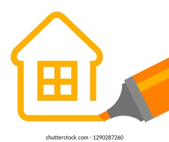 Permanent marker. Office management. Redactor's notes. Rent a house. Building construction. Private property. Remote work. Work from home. Stationery shop.  Select ad. Real estate market. 