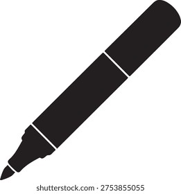 Permanent marker pen writing tool silhouette icon