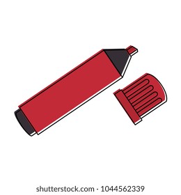 permanent marker school supply icon