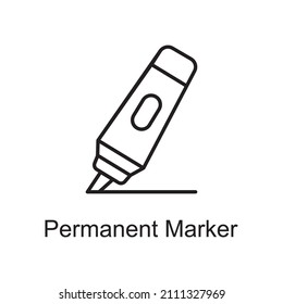 Permanent Marker vector Outline Icon Design illustration. Home Improvements Symbol on White background EPS 10 File