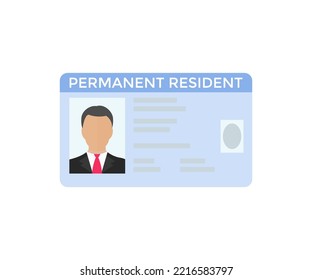 Permanent Resident logo design. Citizenship and immigration concept vector design and illustration.
