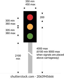 Permanent traffic signal head, road signs in the United Kingdom