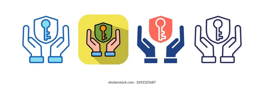 Permission Icon multistyle Vector Illustration