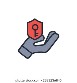 permission icon. vector.Editable stroke.linear style sign for use web design,logo.Symbol illustration.