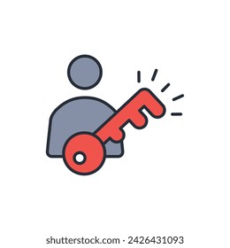 Icono de permiso. vector.Trazo editable.signo de estilo lineal para el uso de diseño web,logo.Ilustración de símbolo.