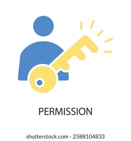 Permission icon. vector.Editable stroke.linear style sign for use web design,logo.Symbol illustration.