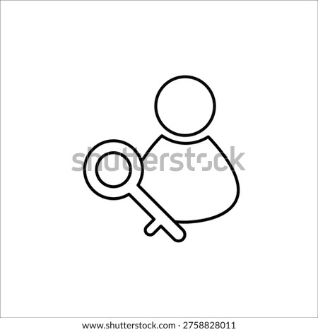 permission icons. simple line vector