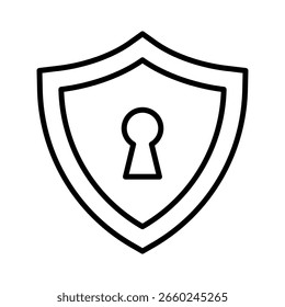Ilustración vectorial de icono de línea de permisos