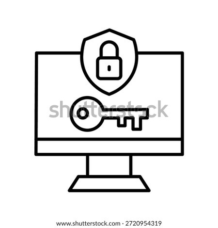 Permission Outline Icon Vector Illustration