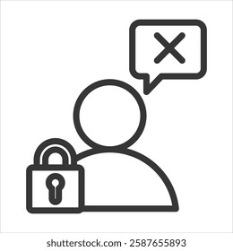 Permissionless Outline Icon Vector Illustration