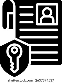 Permissions Icon Glyph Vector Illustration