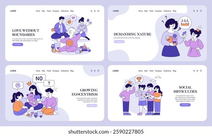 Permissive parenting explores the balance between nurturing freedom and setting boundaries in child development. It highlights relationships, communication, and emotional growth. Vector illustration.