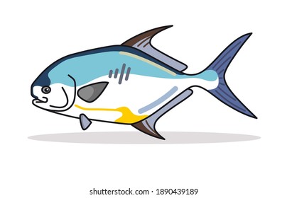 Permit fish design Illustration vector art