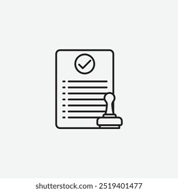 Icono de permiso aislado sobre fondo blanco