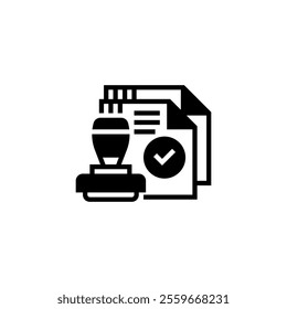 Permit Icon. linear style sign for mobile concept and web design. Outline vector icon. Symbol, logo illustration. Vector