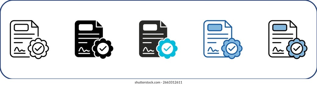 Permit Icon Pack Multistyle Illustration