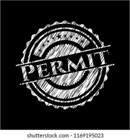 Permit on blackboard