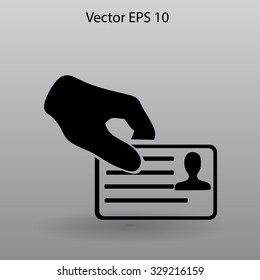 Permit vector icon
