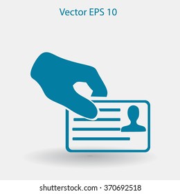 Permit vector icon