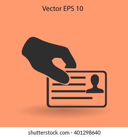 Permit vector icon