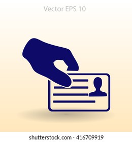 Permit vector icon