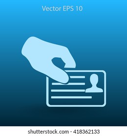 Permit vector icon