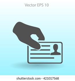 Permit vector icon