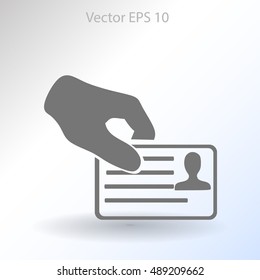 Permit vector icon