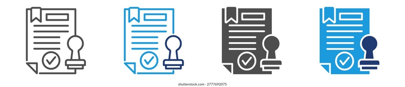 permits icon set multiple style